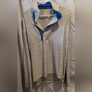 Gray and Blue Quarter-Zip Pullover Under Armour